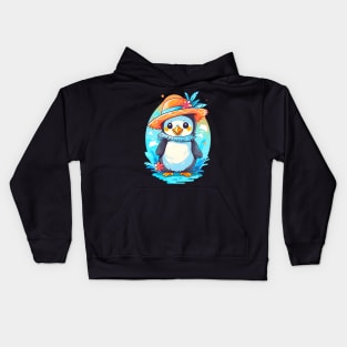 Tropical Penguin Lovers Kids Hoodie